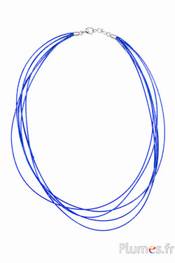 Halsketting - lengte 50 cm - blauw